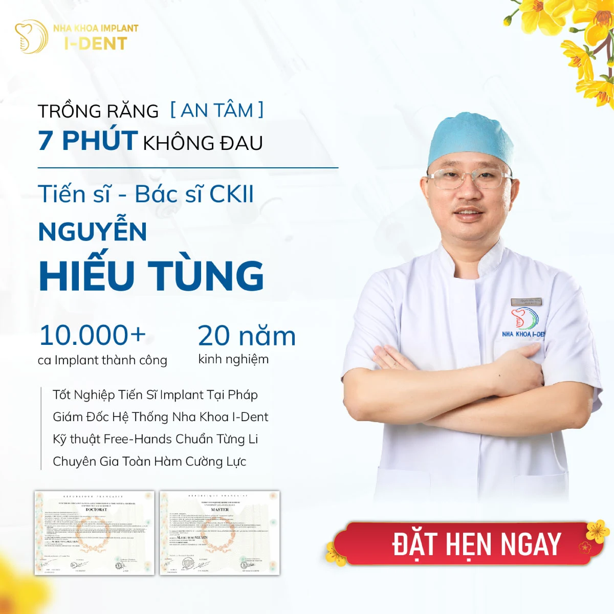 Bác sĩ Nội trú, Chuyên khoa 1 thực hiện cấy ghép Implant toàn hàm dưới sự hội chẩn của TS.BS Nguyễn Hiếu Tùng